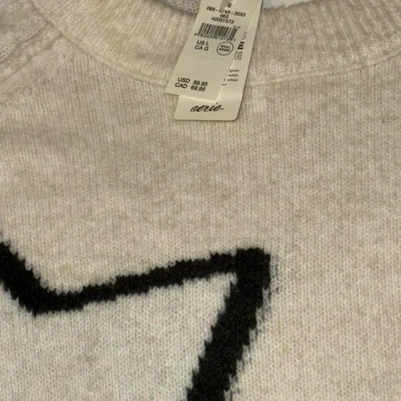 Aerie Teddy Boucle sweater L NWT - Picture 3 of 4